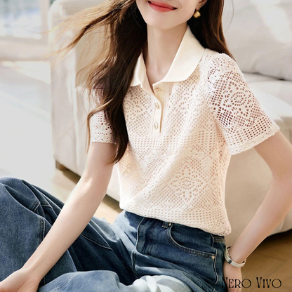 Delicate Lace Polo