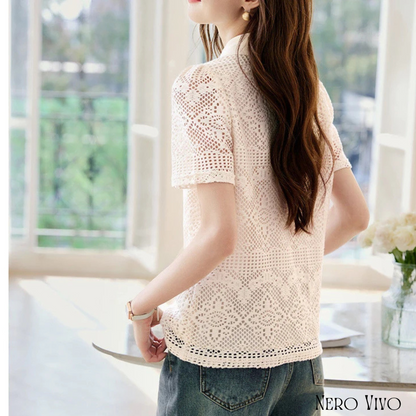 Delicate Lace Polo